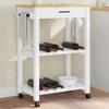 VidaXL Kitchen Trolley MONZA 60x40x90 Cm Solid Pine Wood 376093