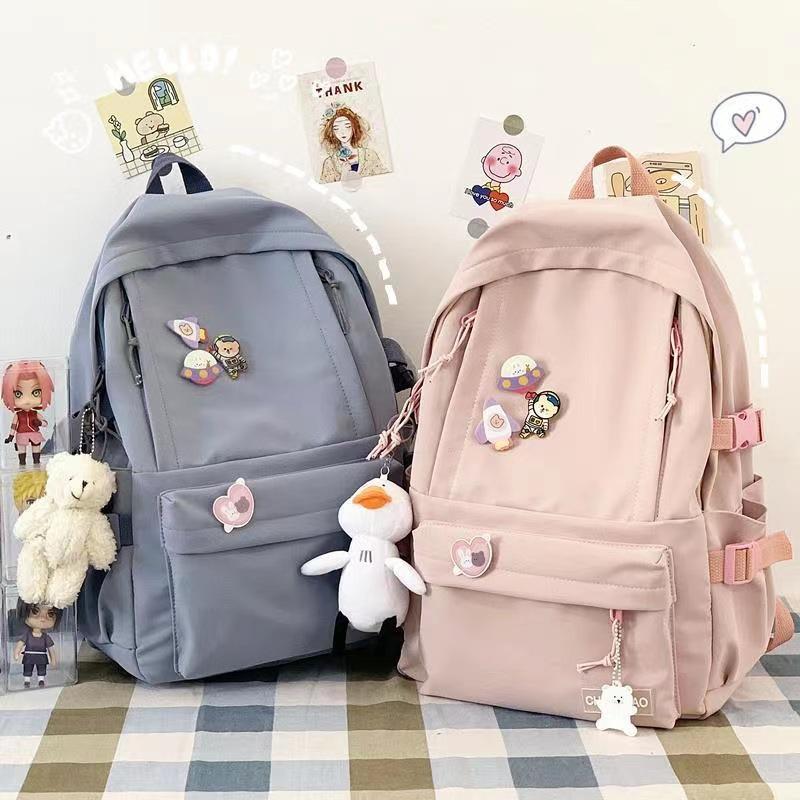 Schoolbag New Harajuku School Bag Student Large Capacity Niche Fresh Trend Backpack Tooling Wind Hunt Simple Backpack