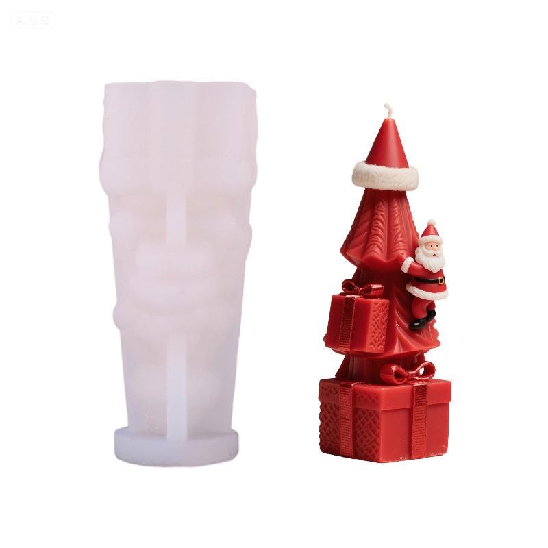 

Santa Claus Candle Mould White Santa Gift Modelling Mold Creative Candle Mold Diy Christmas Silicone Mold For Gifts Home Decor белый