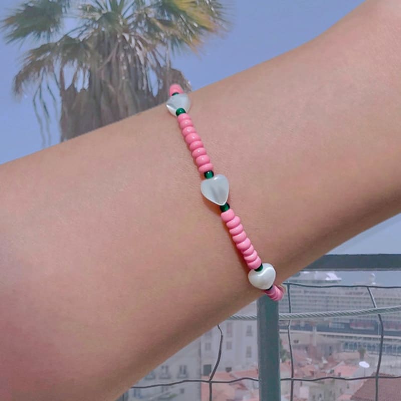 

KIETIMOOR Pink Moor Bracelet Silver Pink Mother-of-Pearl Bracelet (Silver925) Pink Moor Bracelet