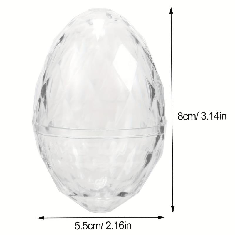 10Pcs Transparent Plastic Easter Egg Candy Boxes Chocolate Gift Packing for Easter Baby Shower Birthday Party Decor