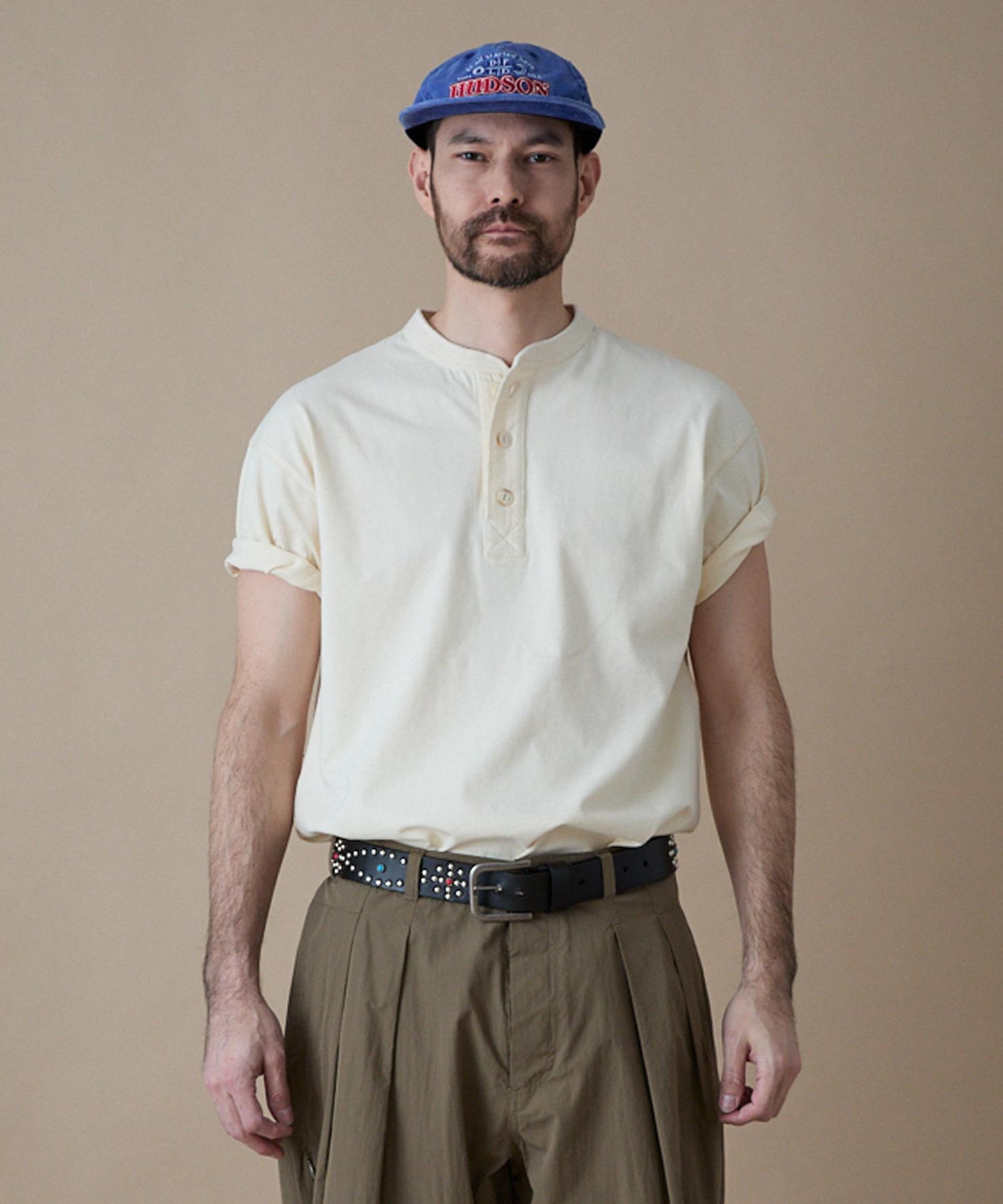 Penfield Faded Cotton Henley Neck Short Sleeve Ivory_Fr2Kt45U Ivory/S