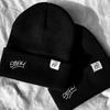 Knit Beanie Hat Straykids Style Letter Embroidery Patch Preppy Versatile Warm Autumn Spring Unisex Black