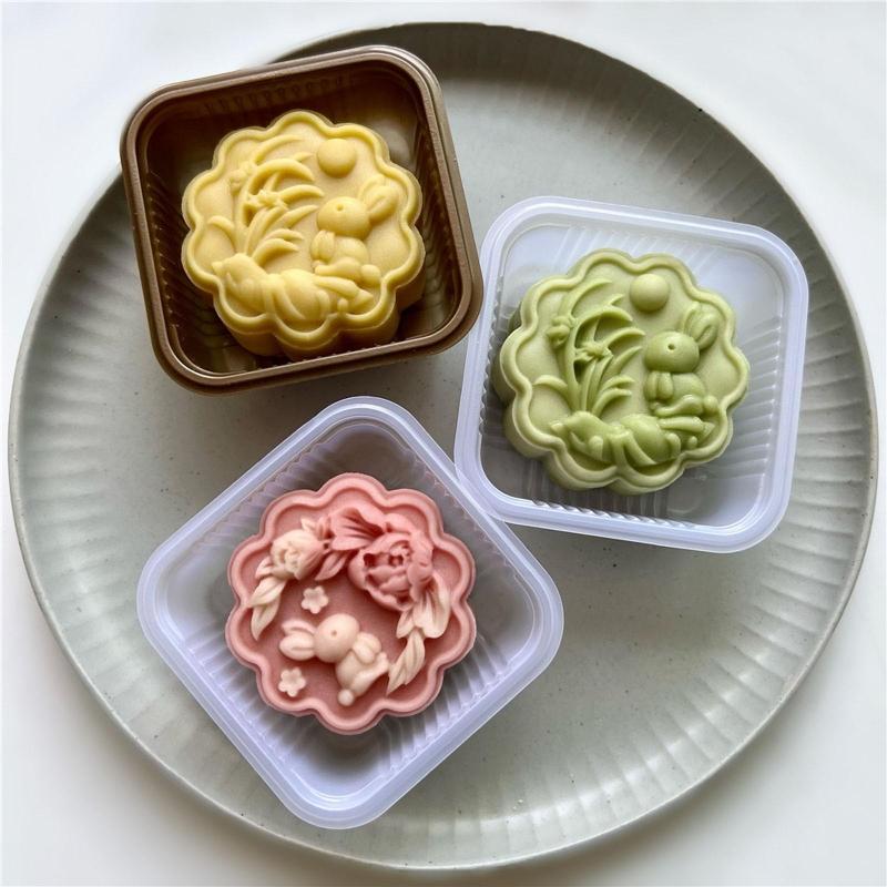 75g Rabbit Shaped Pastry Moulds Dessert Molds Dessert Stamps Hand Pressure Gadgets Plastic Material Baking Accessories