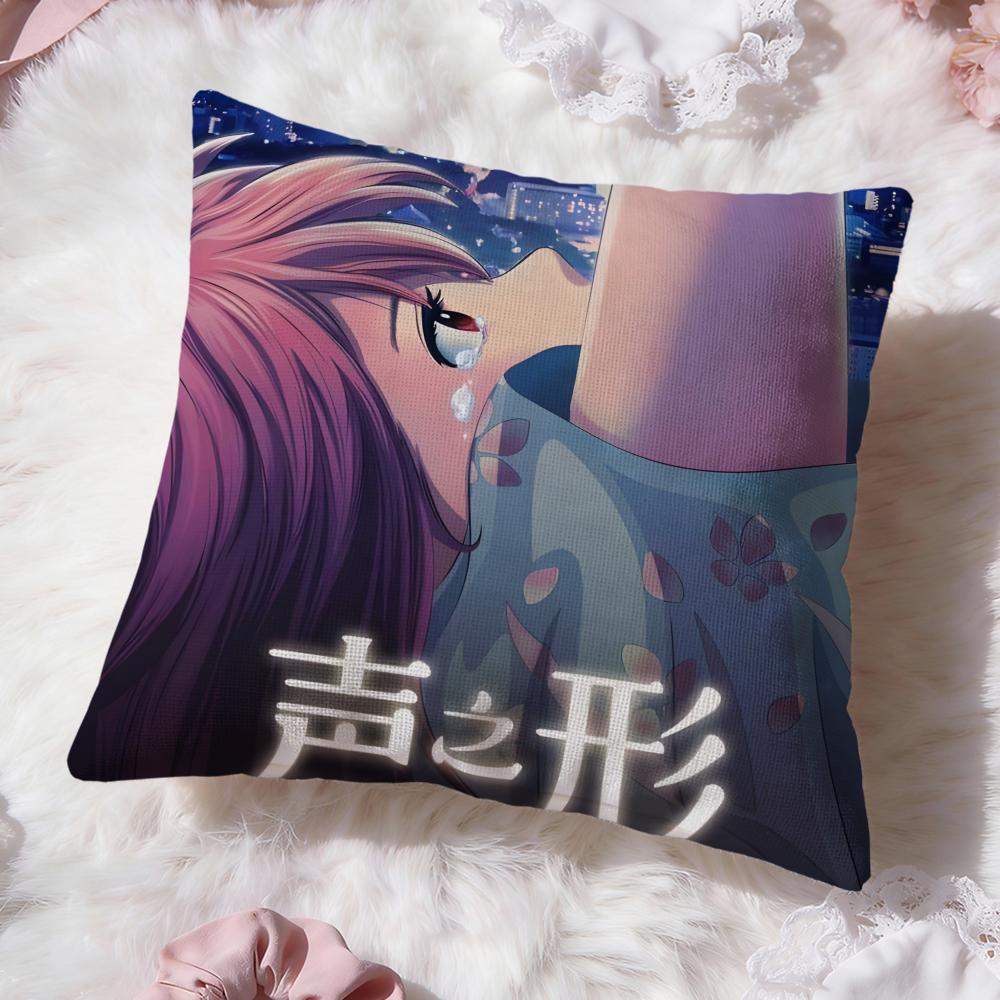 K-koe no K-KatachiS Cushion Cover Premium Comfort Reversible Pillow Cove -Two in One Design for Any Room & Car Interior