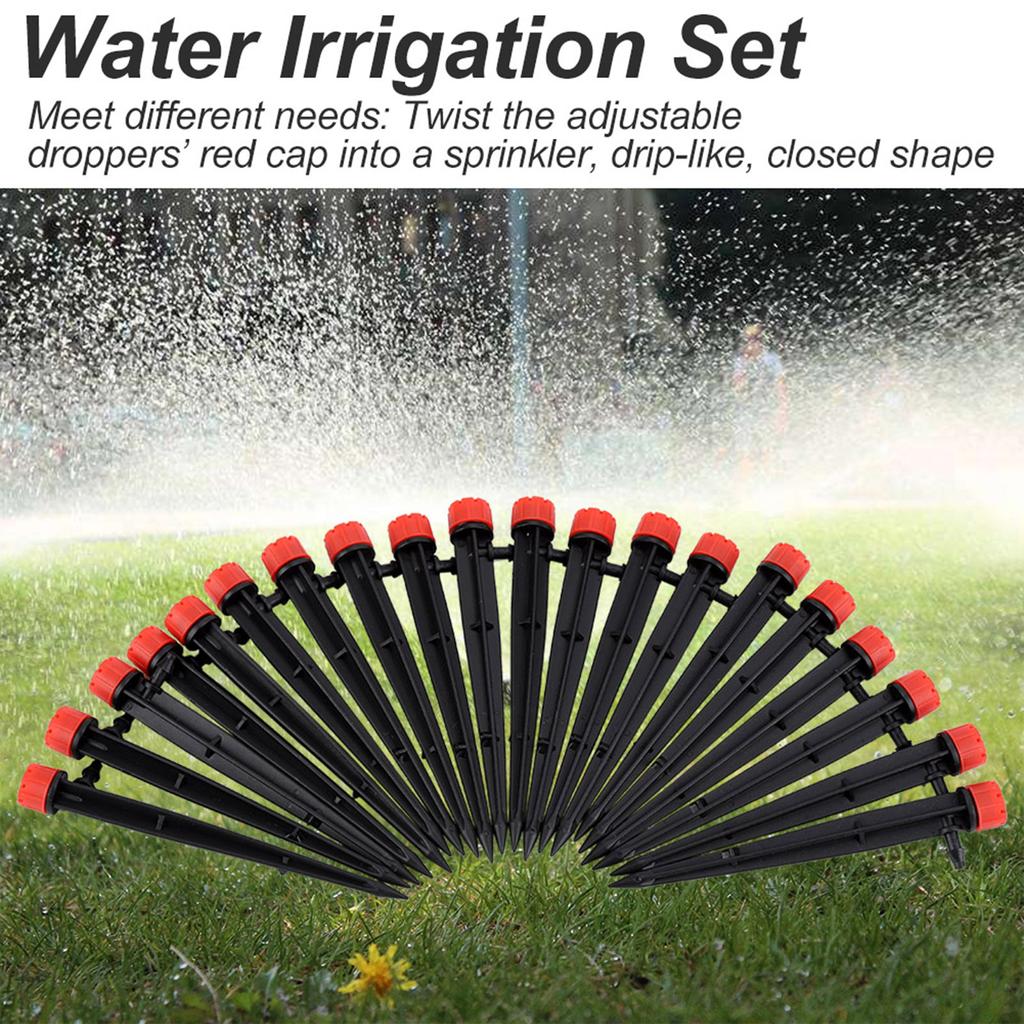 Automatic Watering Set with Dropper, 25 Meter Water Irrigation Set Soil Insertion Dropper Automatic Watering Tool Flowers Plants for