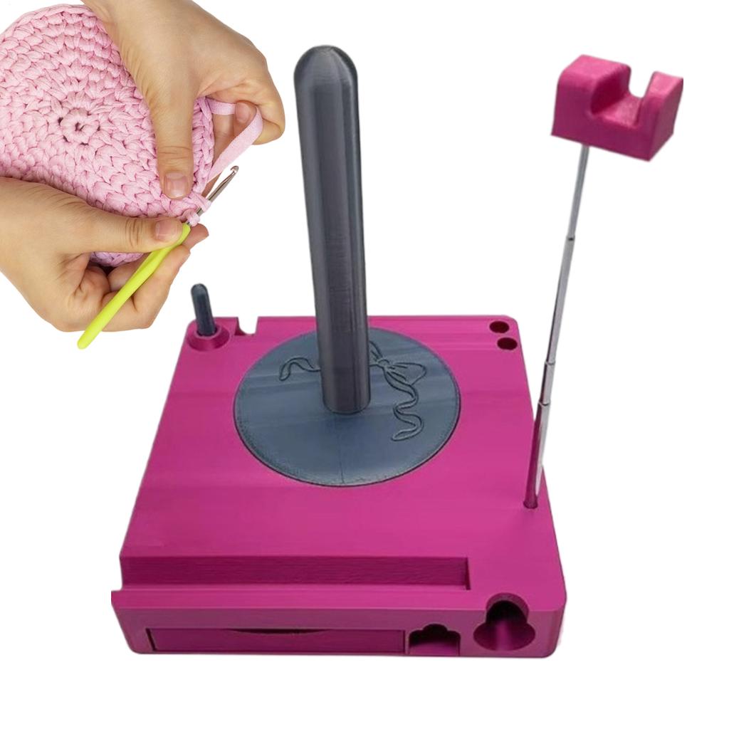 Yarn Ball Holder Yarn Spool Stand For Crocheting Knitting Organizer Supplies Anti-Slip Pads For Women Girls Beginners Knitter