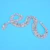 SnakE Shaped Rhinestones Trim Ribbon Mesh Wrap Roll Clothing Accessories Applique (Silver)