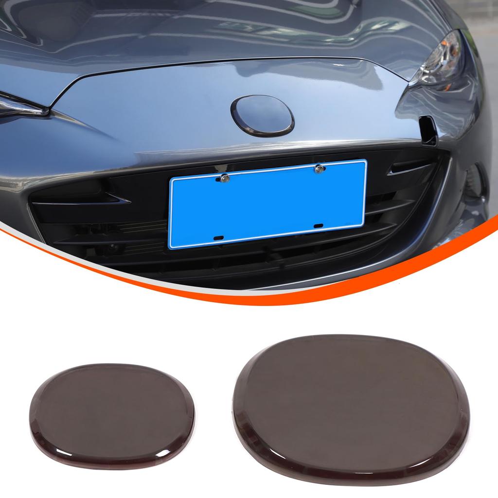 Mazda Emblem Front and Rear Decorative Emblem Logo Protection Front and Rear Logo Logo Ring Decorative Exterior Car Smoke Set of 2 MX-5 (2016-Present)