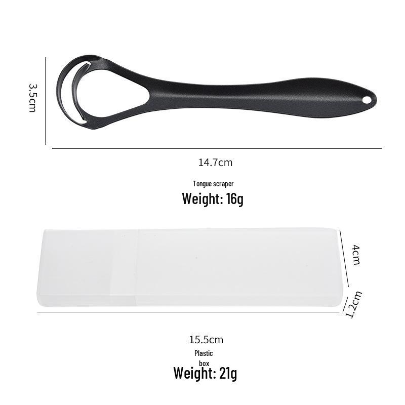 Stainless Steel Double-Layer Tongue Scraper for Adults - Relieves Bad Breath & Deep Cleans