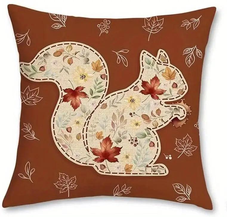 Home Decor Autumn Themed Pillowcases With Love And Home Pattern Cushion Cover Suitable For Sofa Bedroom Car Pillow Cover