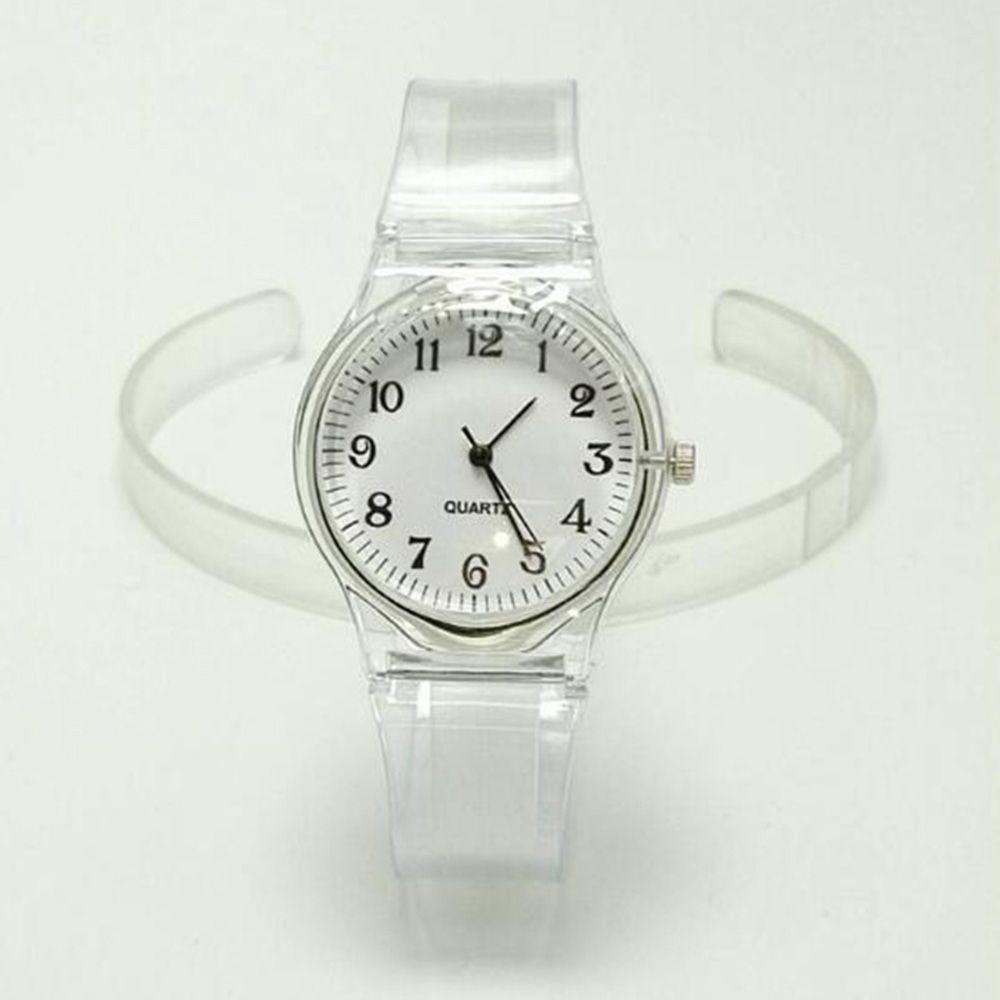 Sport Strap Ladies PVC Fashion New Round Analog Wrist Watch Watches Stainless Steel Quartz