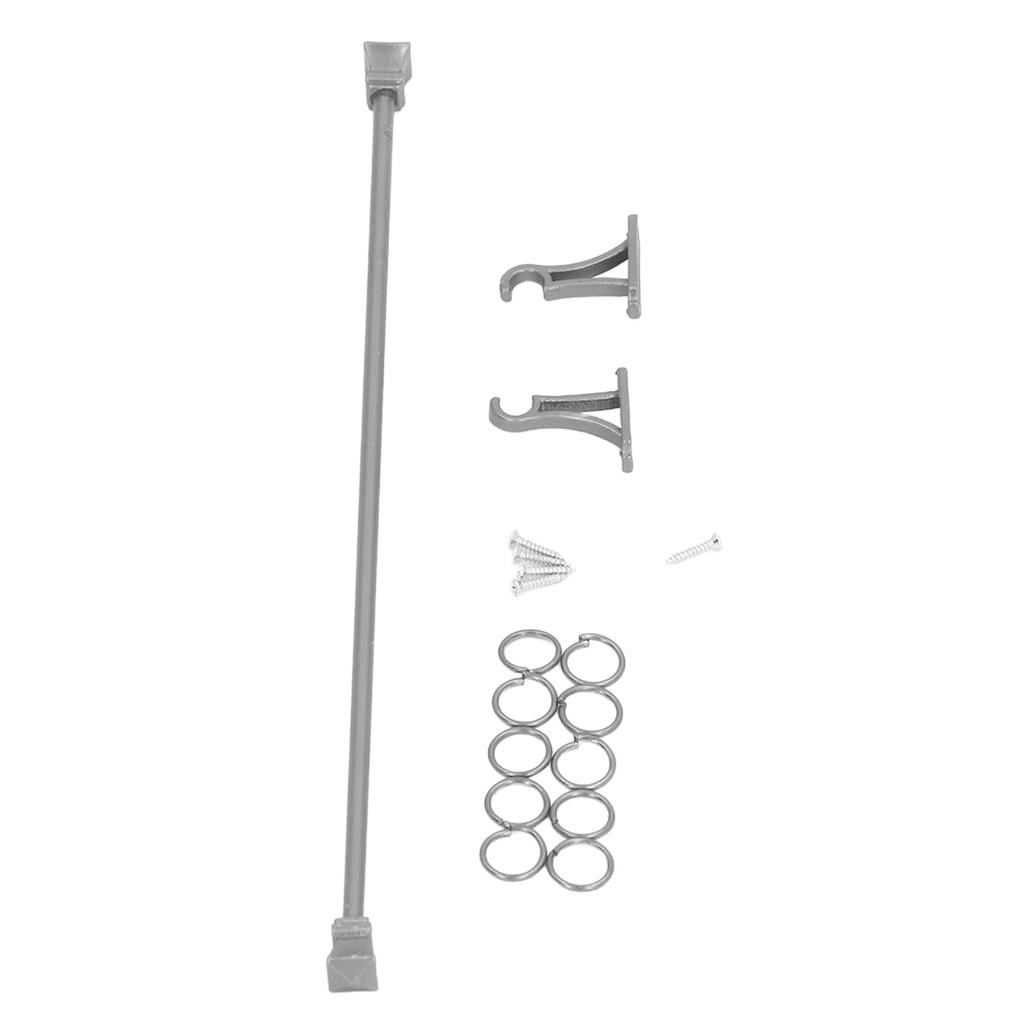 1:12 Scale Dollhouse Curtain Rod High Simulation Vivid Alloy Miniature Curtain Rail Rod for