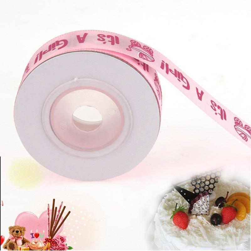 10Yards/Roll IT'S A BOY/GIRL Satin Ribbons Favors Ribbon for Kids Baby Birthday Party Supplies Baby Shower Decoration