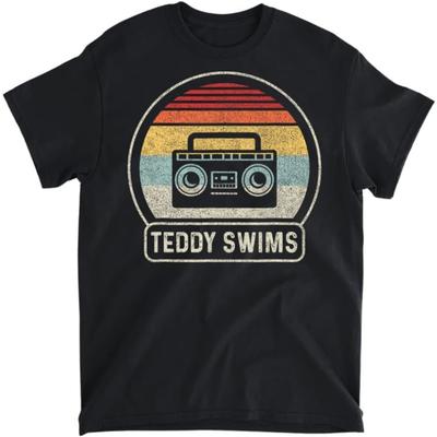 Vintage Cassette Tape Teddy Swims 90s Music Retro Sunset T-Shirt, Tank Top, Long Sleeve Shirt, Sweatshirt, Hoodie Men Women Kids Made In Canada