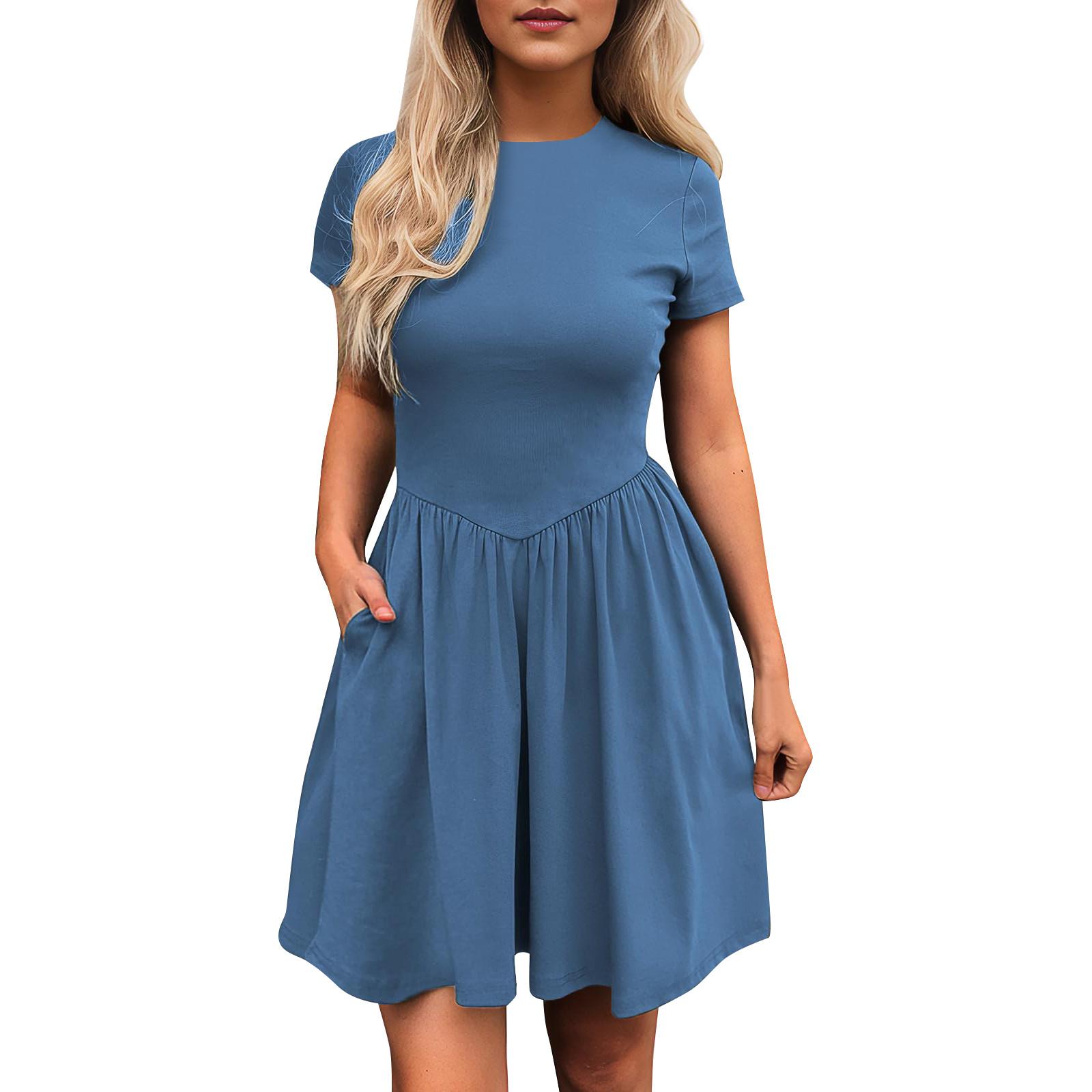 

Повседневные платья для женщин с воротником-лацканом, V-образным вырезом и рукавами средней длины, плиссированные летние платья для женщин M белый