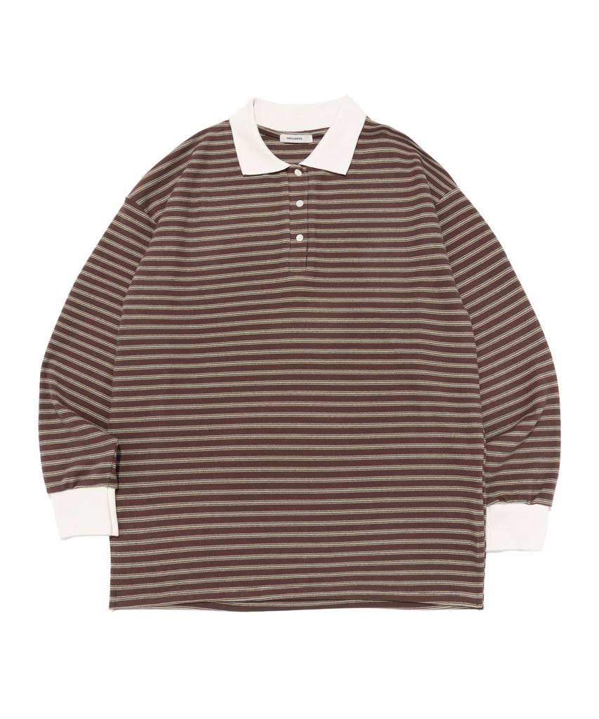 Cargo Bros For Woman Easy Stripe Polo Shirt (Brown)