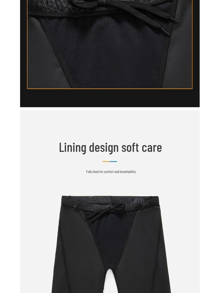 Men's Long Camouflage Boxer Trunks & Swim Cap Set: Quick-Dry, Breathable, Adult Size.