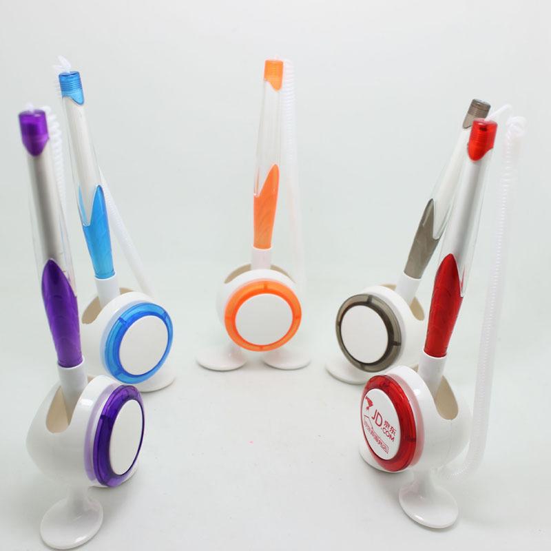 1Pc Hospital Bank Hotel Front Desk Signature Pen, Feet Can Be Glued To The Desktop Signature Pen