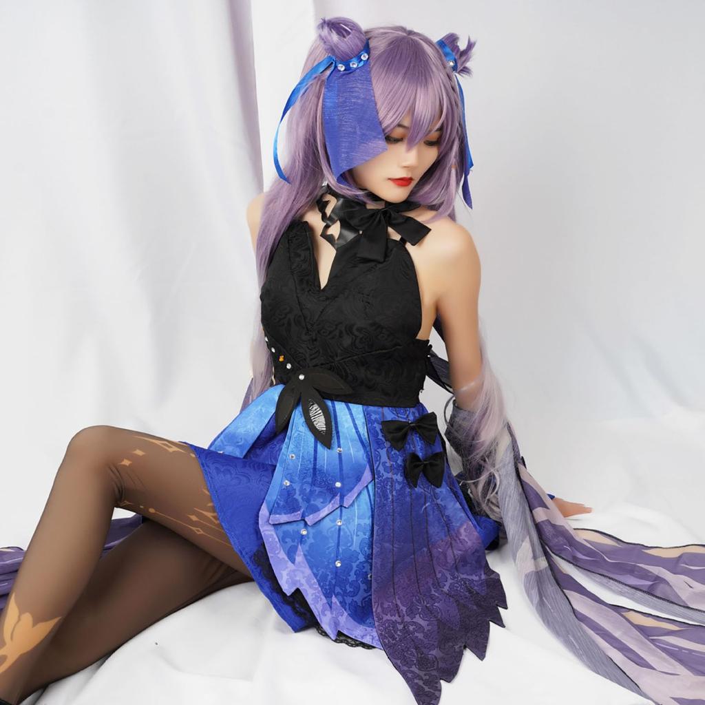 [Milky Time] Genshin Impact Cosplay Halloween Anime Character Women's Genshin (Keqing, Dance of the Rainbow Skirt)