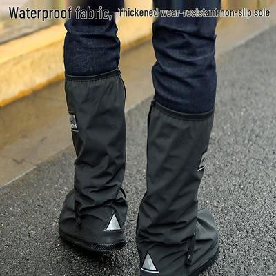 Rainproof Non-Slip High-Top Shoe Covers for Men & Women - Waterproof, Wear-Resistant, Thickened for Riding On Rainy Days