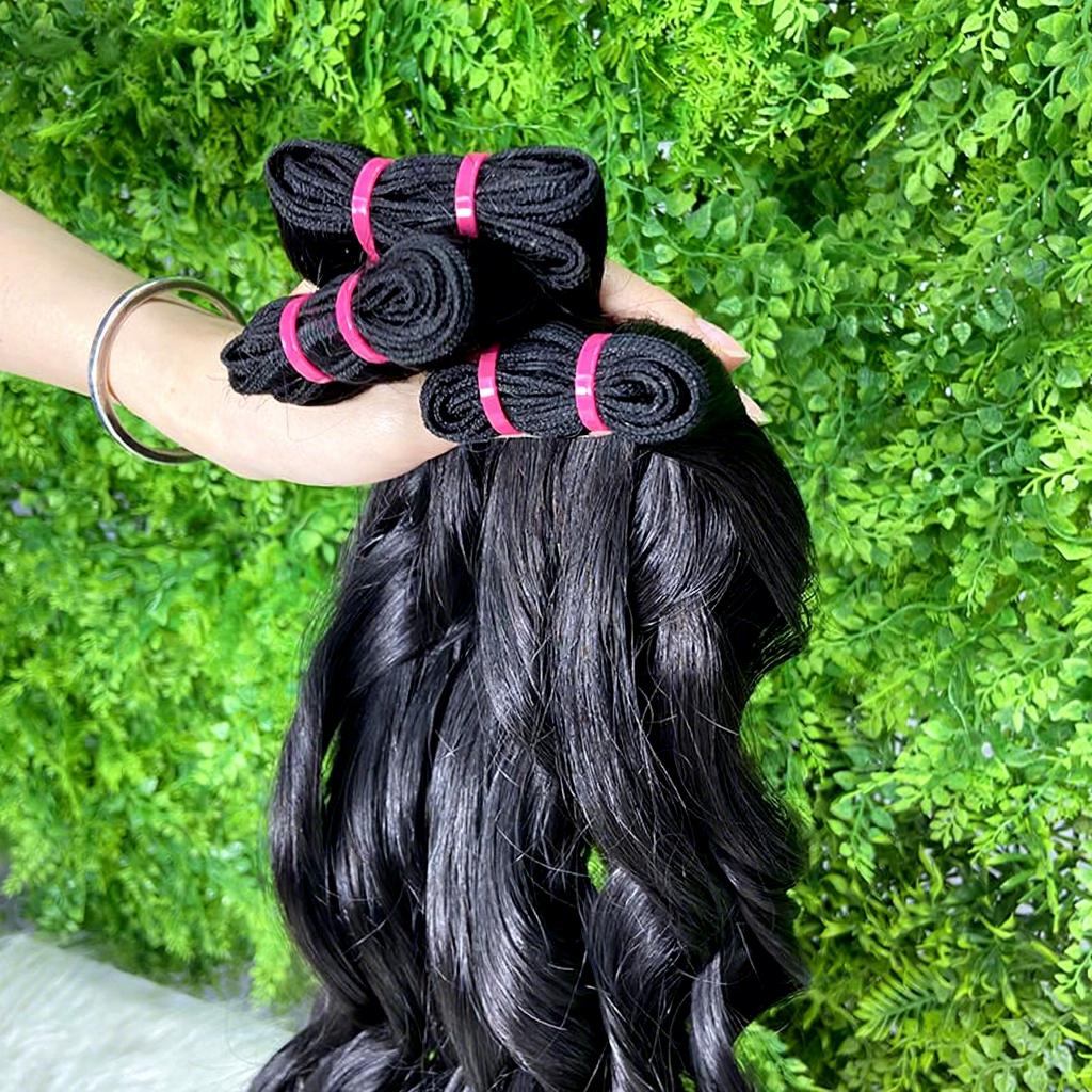 Raw Brazilian Hair Bundle Virgin Hair Bundle Cuticle Aligned Hair Extensions Natural Black Curly Stick Tip Extensions Perruque