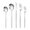Portugal Gold Stainless Steel Cutlery Set: Four-Piece Knife, Fork, and Spoon Set for Steaks.