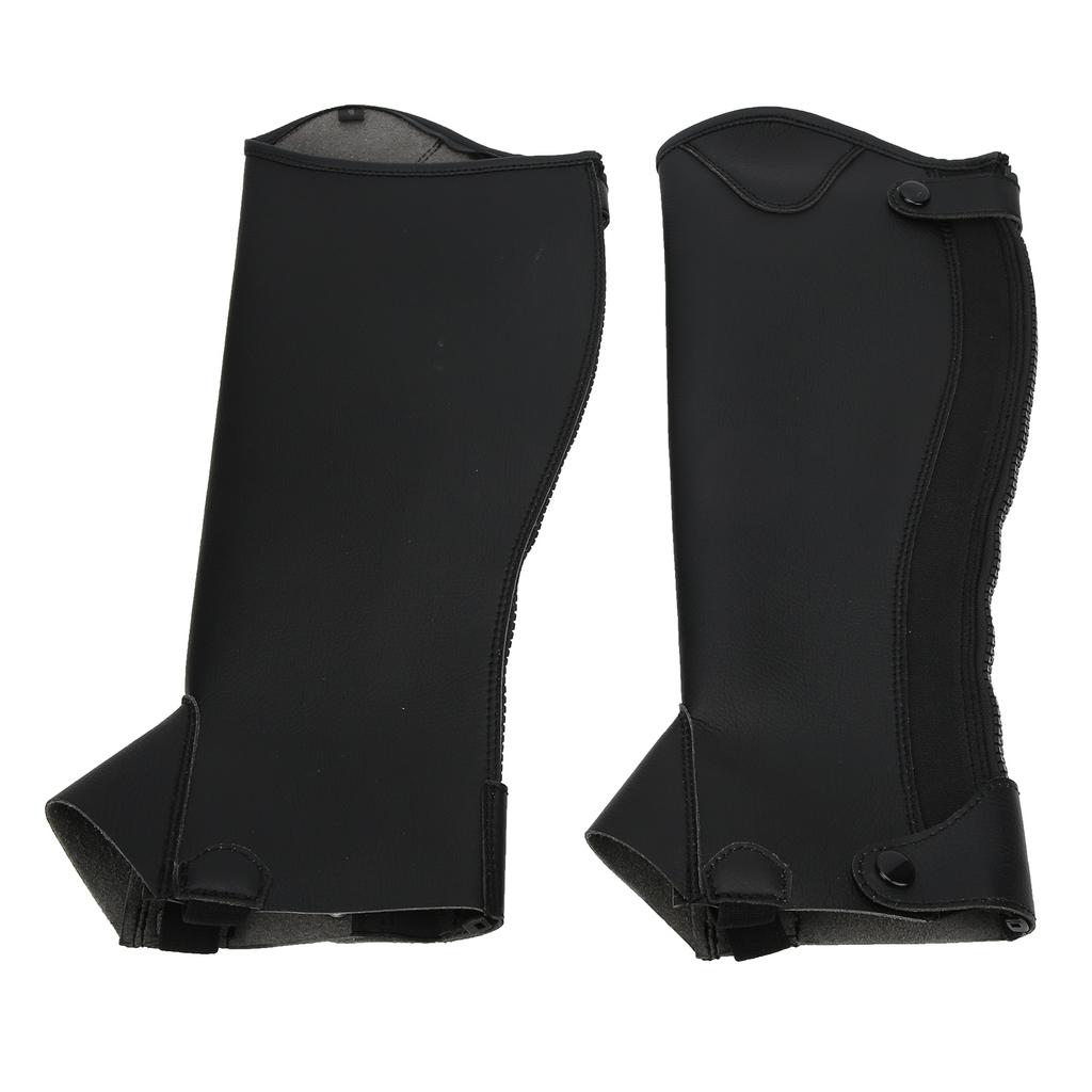Super Fiber PU Leather Half Chap Horse Riding Body Protector Equipment for Adults L