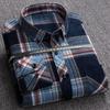 Nuove Camicie a Quadri per Uomo Taglie Forti Tempo Libero Uomo 100% Cotone Invernali Calde Flanella Casual a Quadri Oversize Manica Lunga