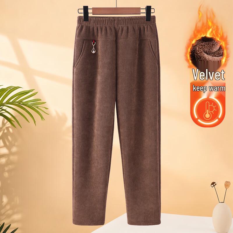 Women s Winter Plus Velvet Warm Straight Leg Pants 8XL
