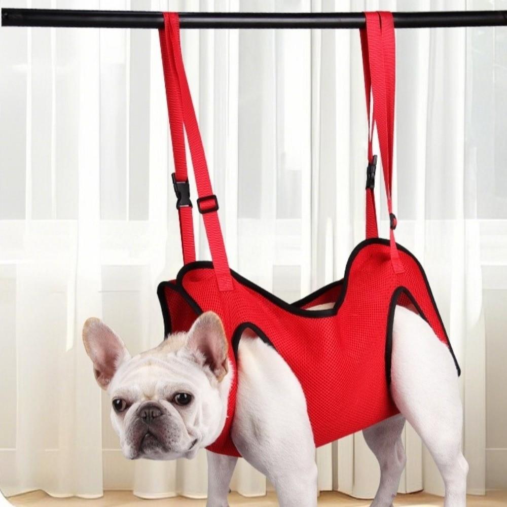 Breathable Mesh Pet Nail Trimming Hammock Elasticity Dog Trimming Restraint Bag  Bathing Assistance