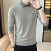 Autumn Sweatshirt Men's Long-sleeved Fake Two-piece Shirt Collar Fashion Top New T-shirt Base Shirt Dad Outfit