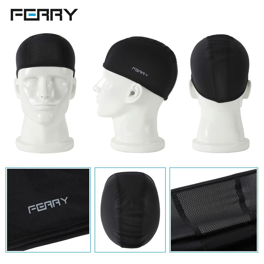 [Ferry] Inner Cap Helmet Cycling Bike Beanie Unisex Set of 2 Black