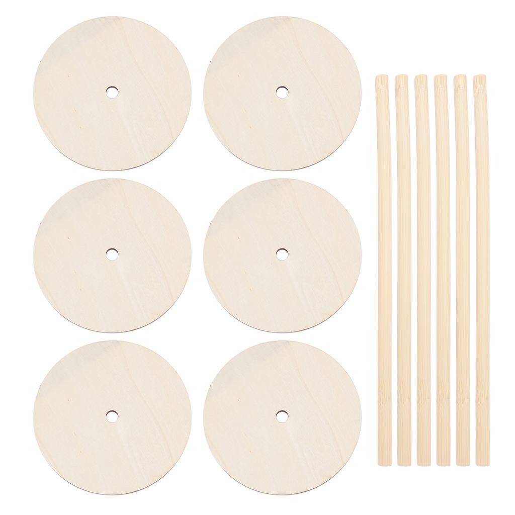 6 Set Träställ för Donuts Innovativt Retro Återanvändbart Avtagbart Donuthållare för Bröllop Födelsedag