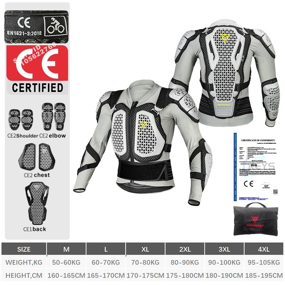 Motorradjacke Körperpanzerung für Motorradschutz Atmungsaktiv Abriebfest Aufprallschutzausrüstung Moto Turtle Fahrjacke Hose
