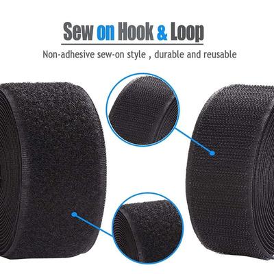 1-25M Sewing Velcros Fastener Tape Non-adhesive Hook and Loop Magic Nylon Fabric Strips for Sew On DIY Accessories 20/25/30/50mm