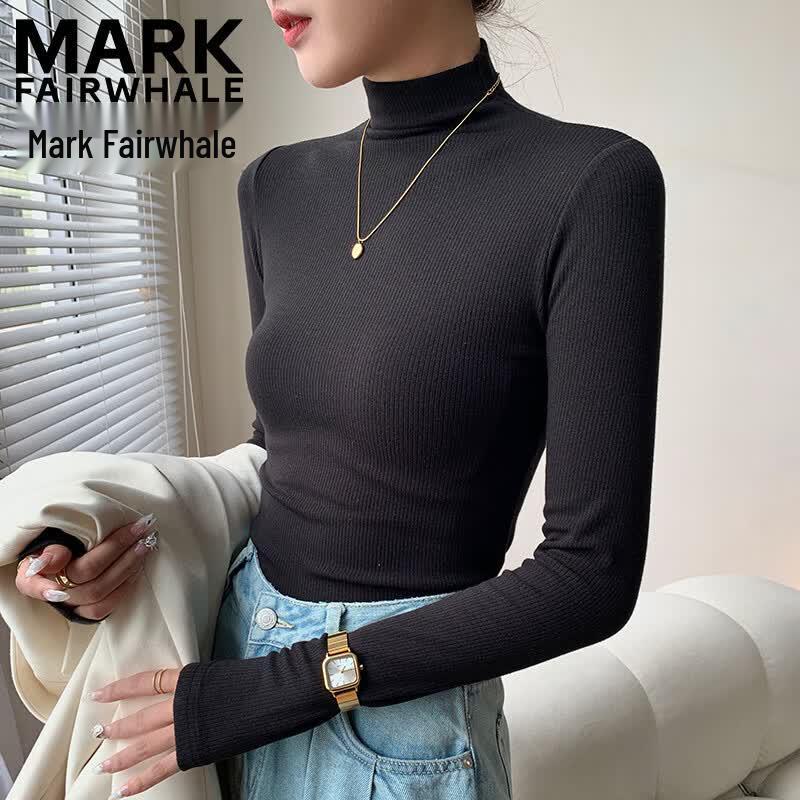 Mark Fairwhale Women's Semi-High Neck Brushed Long Sleeve T-Shirt