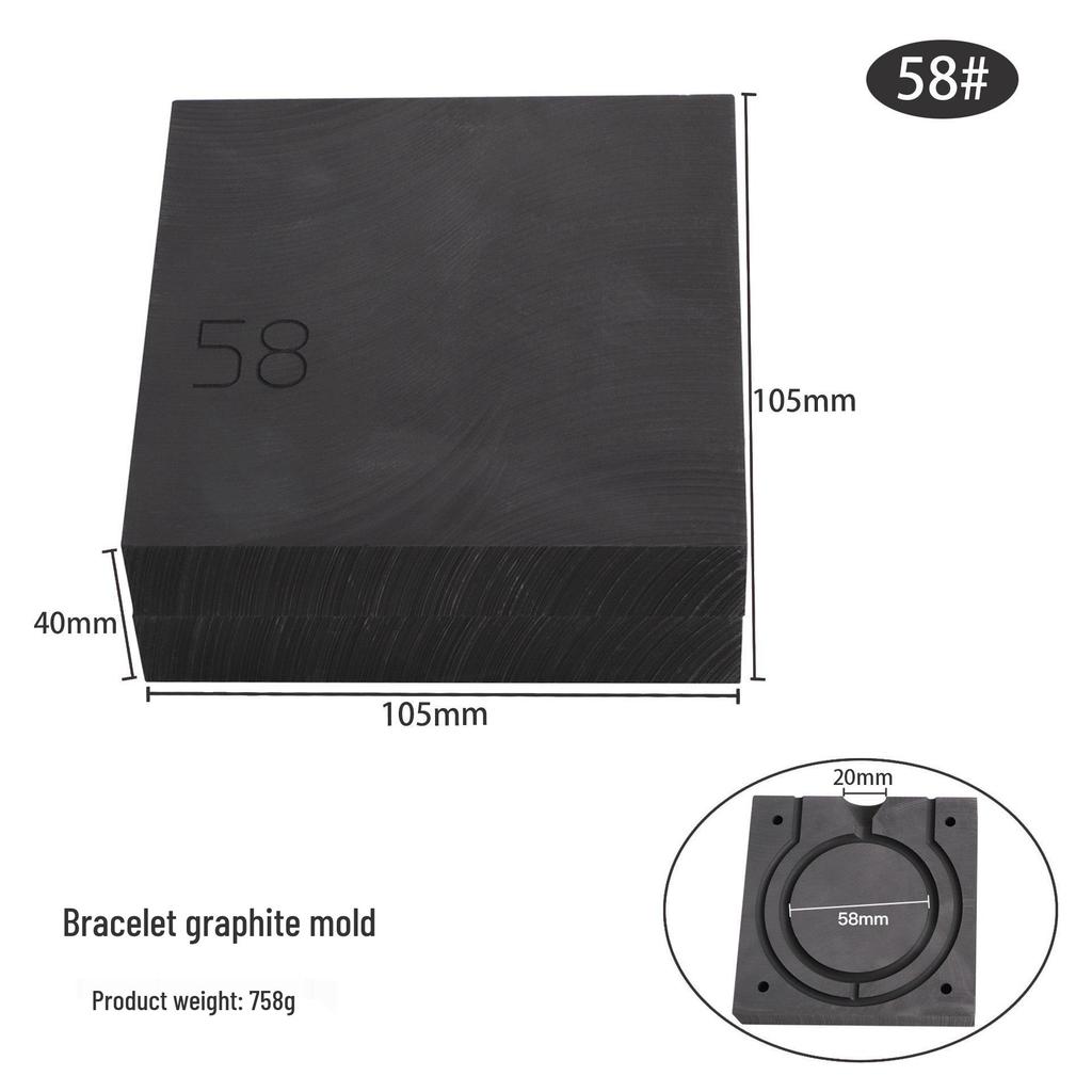 Graphite Oil Groove Mold for Gold & Silver Bracelet Casting and Melting Jewelry Tools