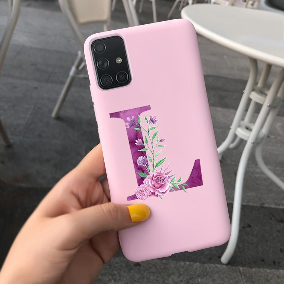 A51 Cute Letters Phone Case For Samsung Galaxy A51 Cover SM-A515F Slim Frosted Shield Matte Fundas For Samsung A51 A 51 5G Cases