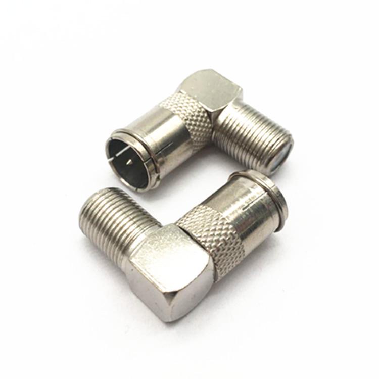 90° Winkel F Stecker/Buchse Digital-TV-Adapter Antennenkonverter