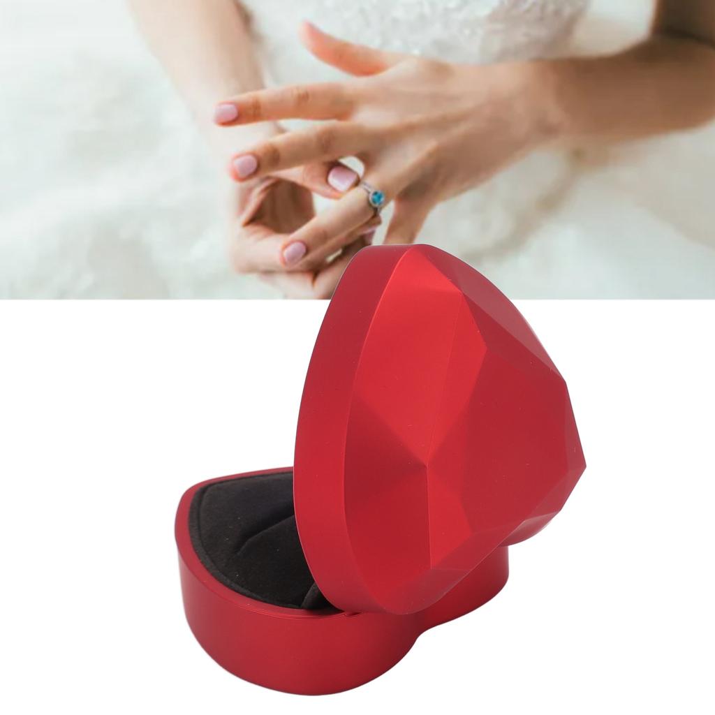 Box LED Heart Shaped   Box Waterproof Exquisite   Case Romantic Decorative Jewellry Display Box for Proposal Engagement Wedding