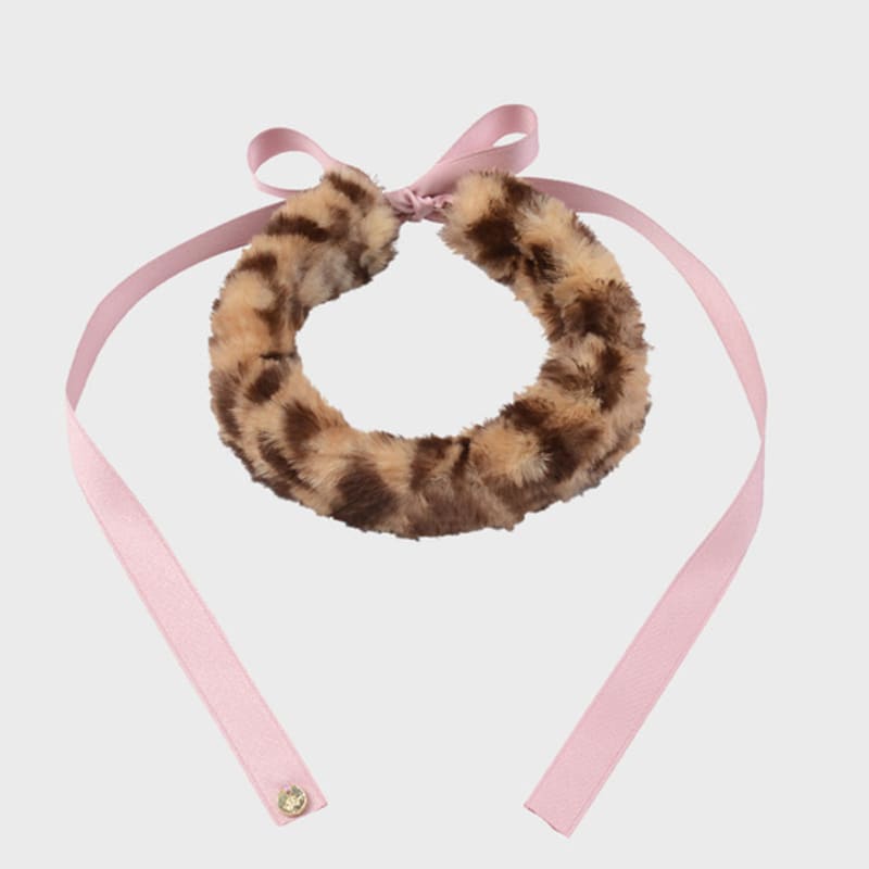 

Eireve SOFT FUR CHOKER NECKLACE (LEOPARD BROWN) Leopard Brown