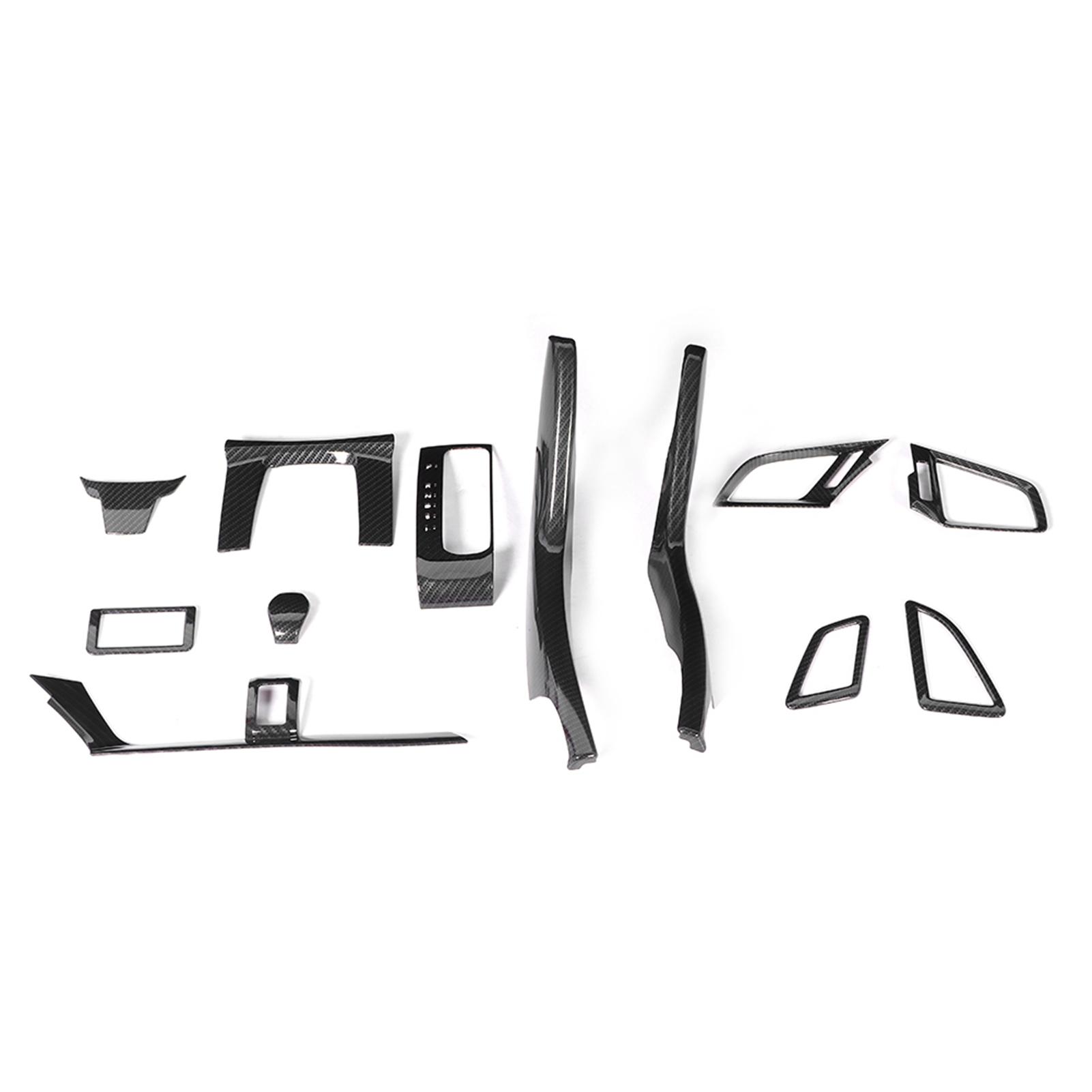 

12шт. Комплект украшений для центрального управления, карбоновый узор, отделка ручки переключения передач, крышка воздуховыпускного отверстия