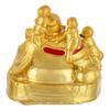 Laughing Buddha with 5 Children Idol Statue Showpiece Happiness and Money Wealth Sitting Idol for Home Decor Living Room