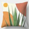 Art Plant Pillowcase 45Cmx45Cm Square Sofa Pillow Cover Abstract Cushion