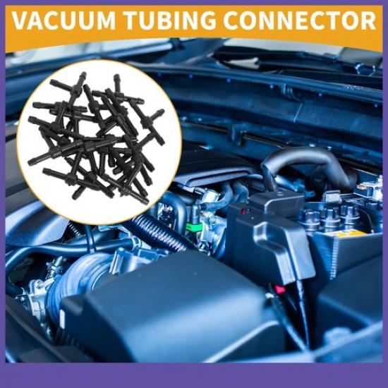 Twenty Vacuum Tubing Connector 1/8" Hose Tee Connector for Car Nylon Universal