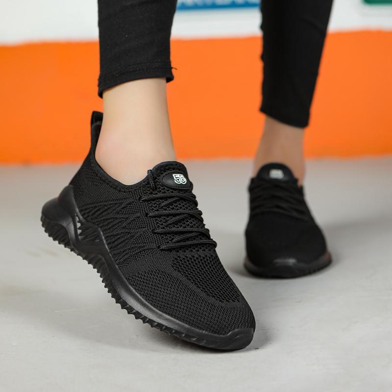 Fashion Ultra-light Plus Size Women's Flying Woven All-match Casual Sports Shoes Fashion Trend Women's High-quality Casual Running Shoes