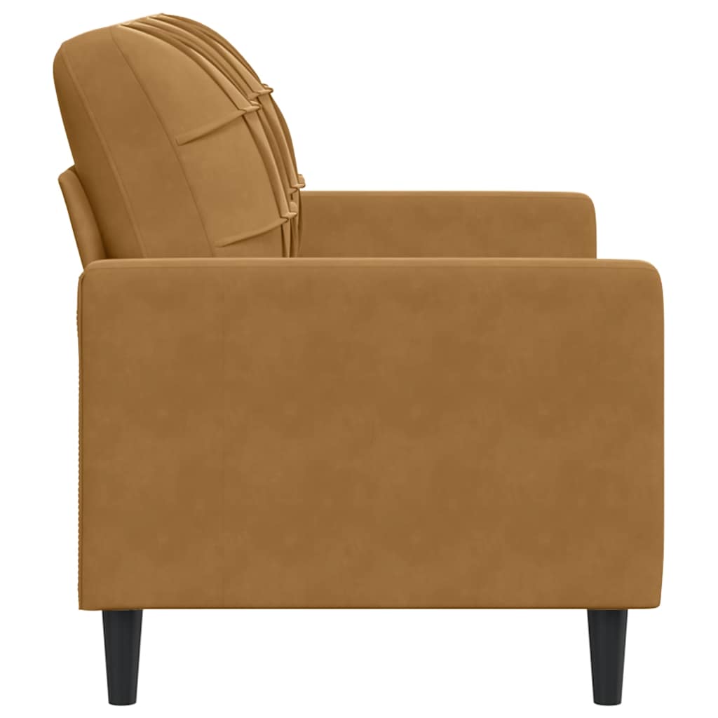 2 Seater Sofa Brown 120 Cm Velvet