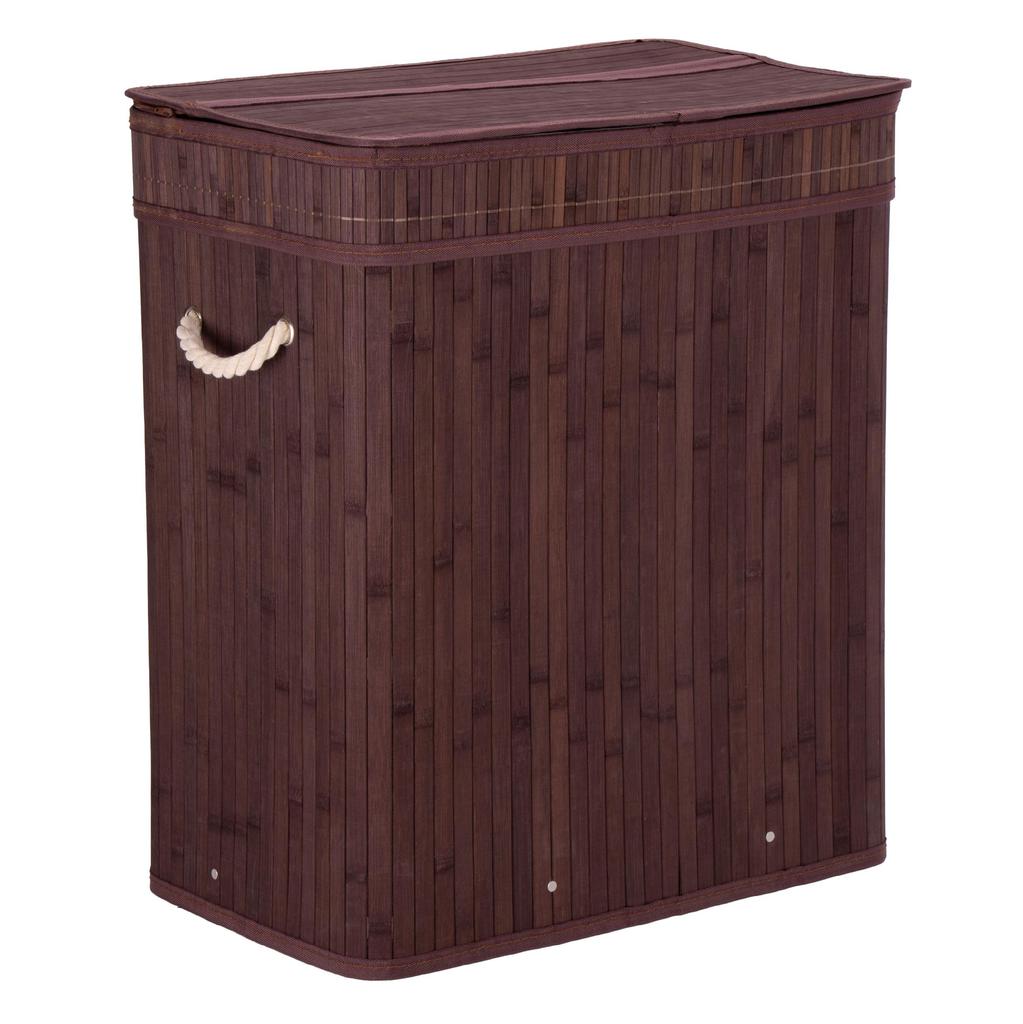 Kosz Na Pranie Bambusowy Z Pokrywą 100L Wenge
