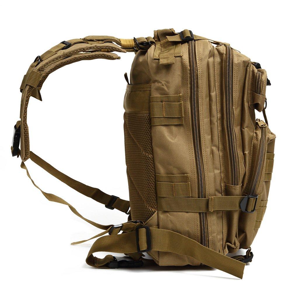 R-STYLE Ultra-Lightweight and Easy-to-Carry MOLLE Compatible Camouflage Assault Tactics Backpack with External Smartphone Pouch (Typhon Black)